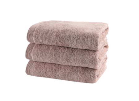 Handdoek Flora 50x100cm - katoen - misty pink