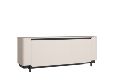 Dressoir Vodol 205cm - meubelplaat - zand/zwart