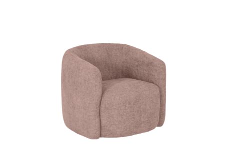Draaifauteuil Alken 87x87x77cm - stof - roze