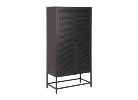 Commode 80x40x160cm - metaal - zwart