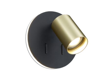 Wandlamp geborsteld goud 5,5W GU10