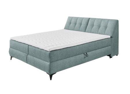 Bedbox Atlantis 160x200cm met opbergruimte stof munt