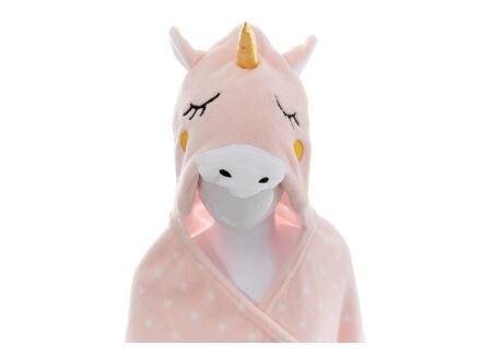 Plaid Unicorn 100x140cm polyester roze