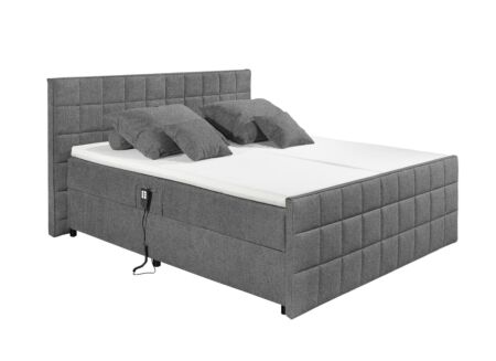 Bedbox Gabun 180x200cm elektrisch stof antraciet