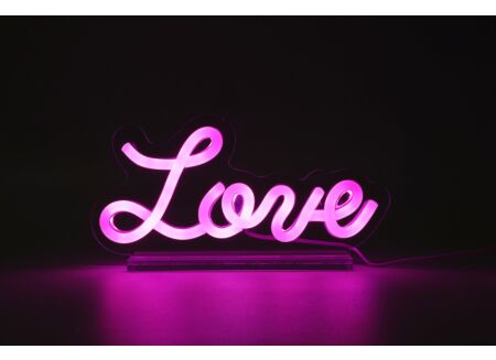 Neon lamp LED Love - kunststof - paars