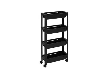 Plus Important - Desserte extensible  37,5x15x78,5cm - plastique - noir