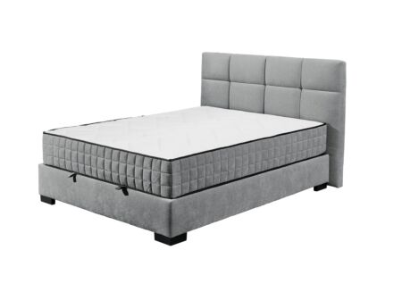 Bedbox Nagol A 140x200cm met opbergruimte stof antraciet