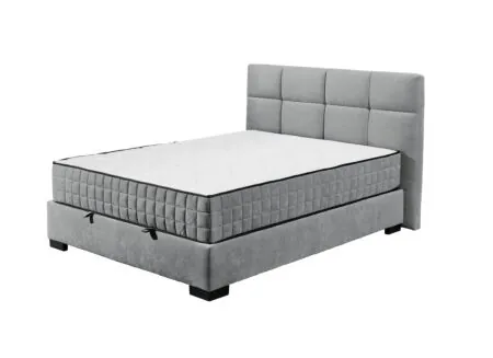 Plus Important - Lit box Nagol A 140x200cm - tissu - anthracite avec rangement
