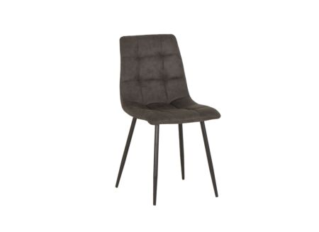 Stoel Churchill 46x54,5x85cm - metaal/stof - antraciet