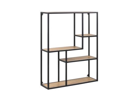 Wandrek 75x20x91cm eik zwart