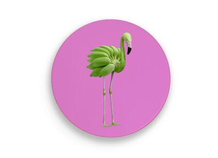 Pannenonderzetter Flamingo Ø18cm - stoneware - roze