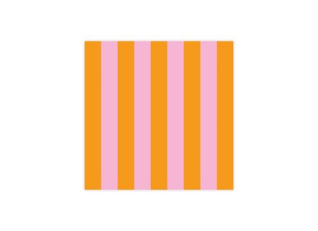 Serviette Orange & Pink 33x33cm - papier - oranje & roze - 20 stuks