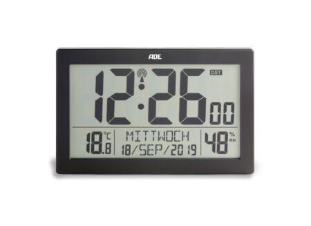 Klok XL Digitaal alarmfunctie 24x16,30cm - kunststof - zwart
