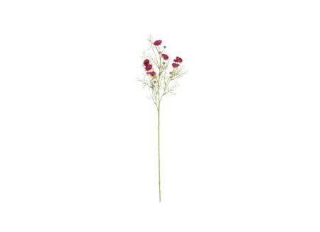 Kunstbloem Ranunculus H74cm - kunststof - donkerrood