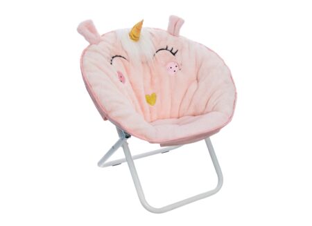 Kinderfauteuil Unicorn stof roze