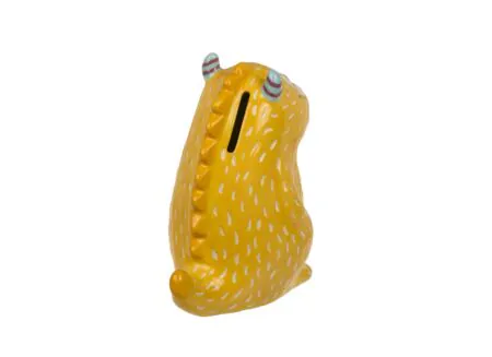 Overzichtsfoto - Spaarpot Yellow Monster H15cm - keramiek - geel