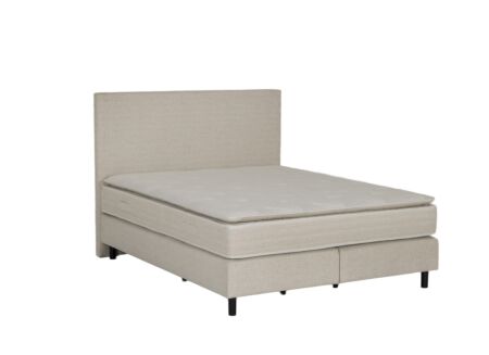 Boxspring Kingstyle  140x200cm - stof - beige met opbergruimte