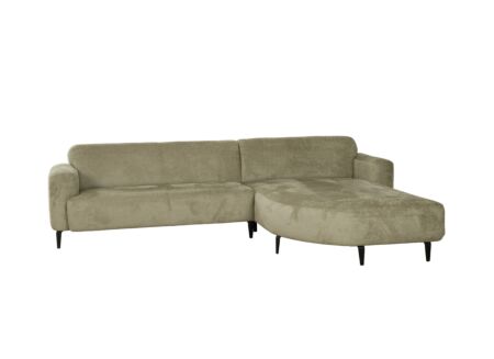 Hoeksalon Leif 332x207cm - stof - groen