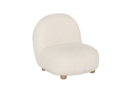 Kinderfauteuil Muffin 46x50x48cm - bouclé - wit