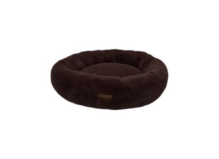 Panier pour chien Champs Elysees M Ø60x17cm - tissu - marron foncé