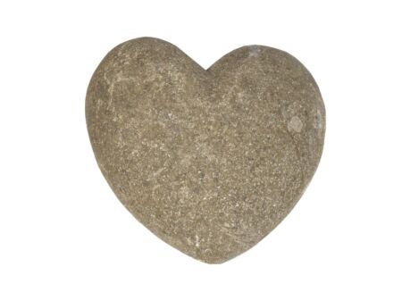 Beeldje Fadarstone Hart 15x15x16cm - stoneware - grijs