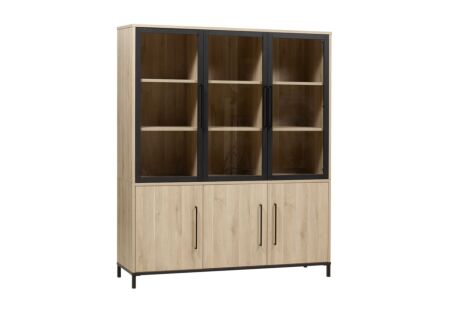 Vitrinekast Bridge 166cm - lamulux - fresh oak/old piano