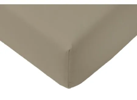 Plus Important - Drap-housse Arya 140x200cm - coton - mastic