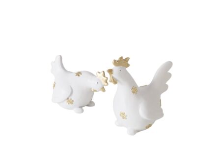Figuur Kip & Haan H10,5cm - polystone - wit