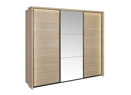 Schuifdeurkast Udine I 253cm - decor - urban oak