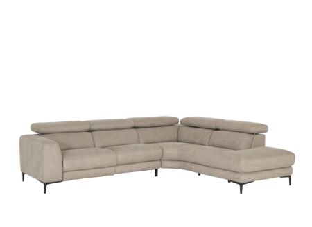 Hoeksalon Arya 293x241cm - stof - grijs
