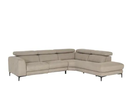 Canapé d'angle Arya tissu gris - Canapé d'angle Arya 293x241cm - tissu - gris