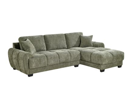 Hoeksalon Conway 259x164cm - polyestervezel - groen