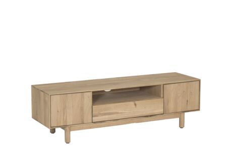 Tv-meubel Summer 150cm - eik massief & decor - naturel