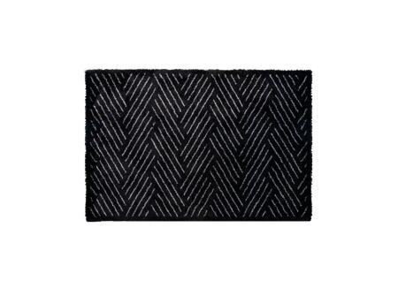 Deurmat Decosoft 75x50cm microvezel zwart wit