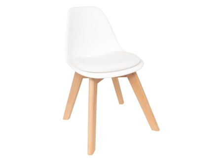 Kinderstoel Baya 55x31x38,5cm - kunststof - wit