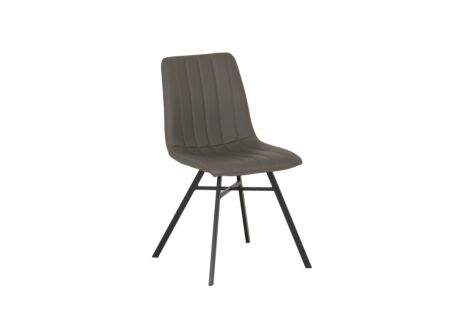 Stoel S190 45,5x56x87,5cm - lederlook - cappucino