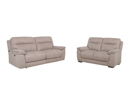 Zetel Judd 2,5+2-zit - stof - silver grey