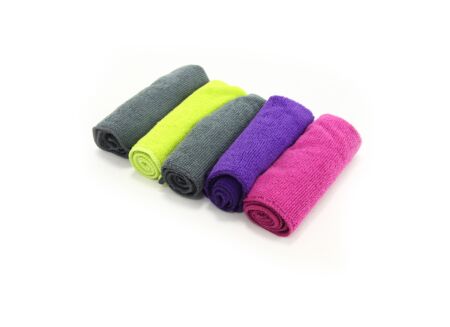 Microvezeldoek multicolor, set van 5