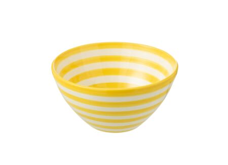 Kom Granada Ø22cm - keramiek - wit & geel