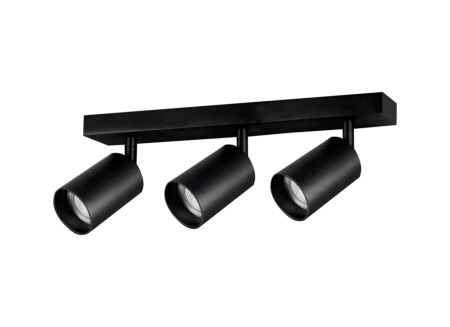 Opbouwspot 3xGU10 - aluminium - zwart