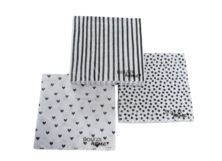 Serviette Sunny 17x17cm wit 20 stuks