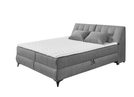 Bedbox Atlantis 180x200cm met opbergruimte stof donkergrijs