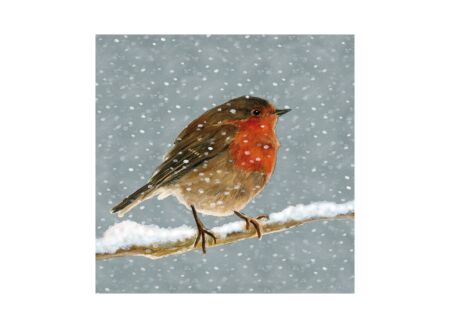 Serviette Snow is falling 25x25cm - papier - multicolor 20 stuks