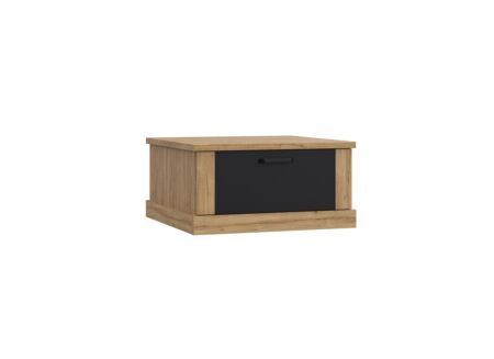 Salontafel Kaszimiro 85x85cm - meubelplaat - waterford eik/zwart met opbergruimte