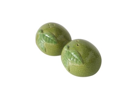 Peper en zoutmolen Limoen H5,3cm - keramiek - groen