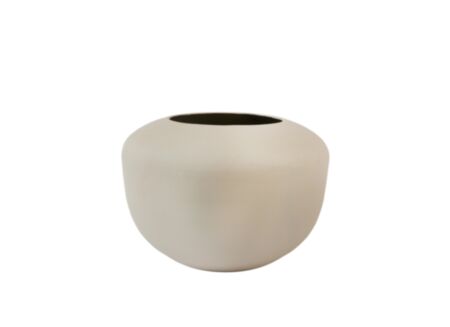 Bloempot Milzo H38cm - metaal - lichtgrijs