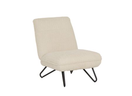 Fauteuil Guts 67,5x93x82cm - bouclé - ecru
