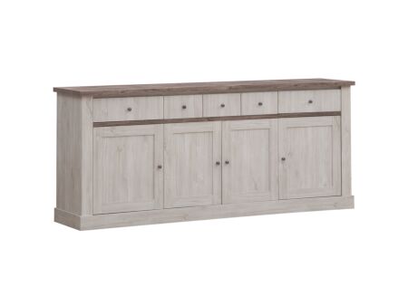 Dressoir Eline 220cm - meubelplaat - white oak & autumn oak