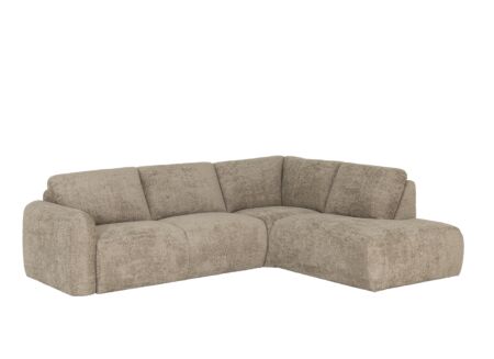 Hoeksalon Valverde 280x223cm - bouclé - taupe