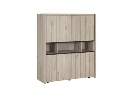 Barkast Lucca 140cm - decor - millenium eik/lichtgrijs